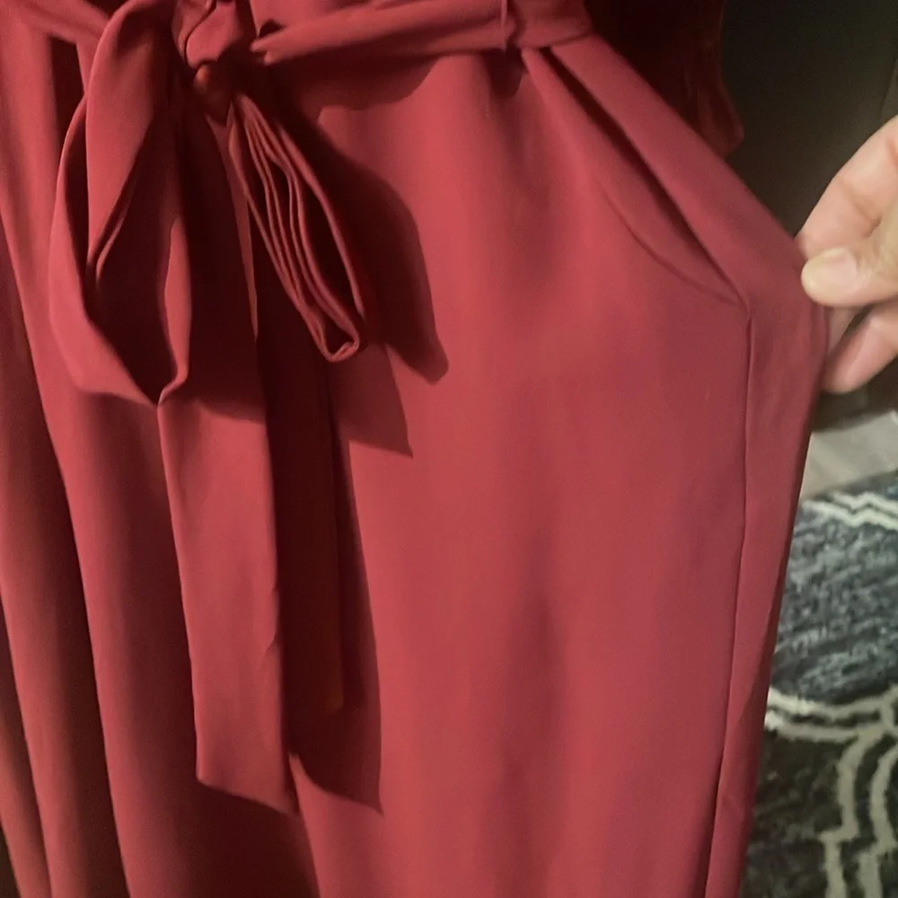 Lane Bryant wide leg 3/4 sleeve dressy jumpsuit with pockets - Picture 3 of 4